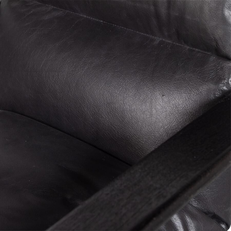 BePureHome | Houston Fauteuil Echt Leer Zwart | Zitmeubels woonkamer | Fauteuil