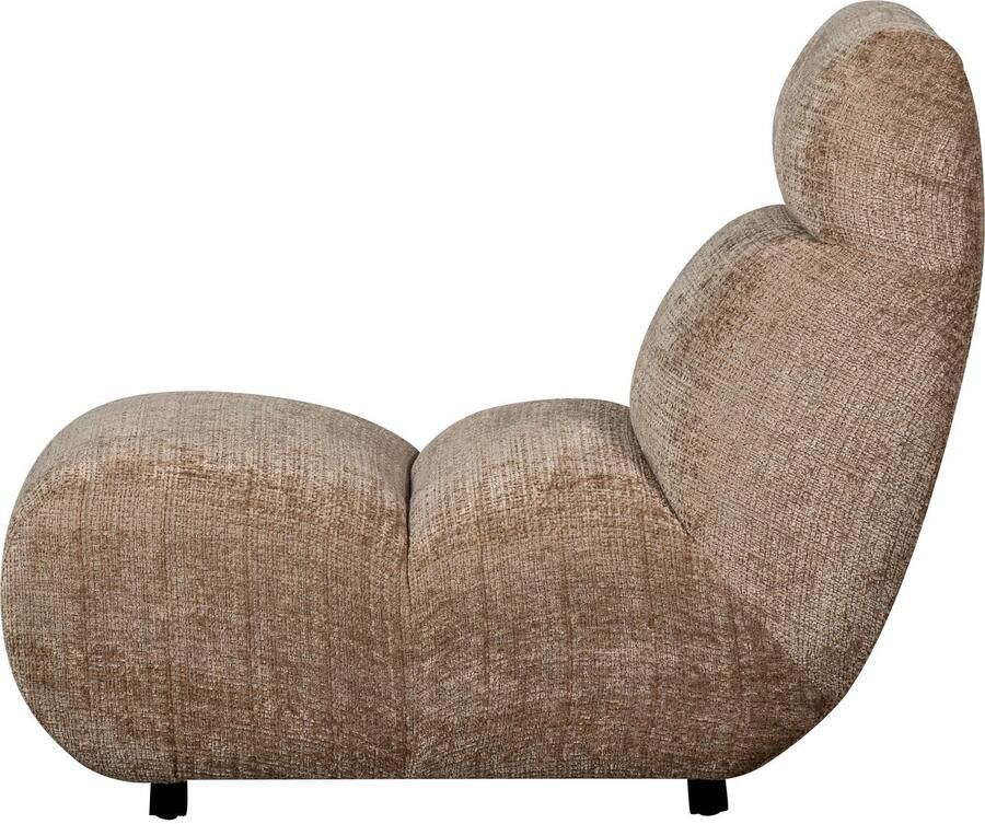 WOOOD Fauteuil Observe vrijstaand grof geweven chenille-stof h 82 cm x b 75 cm - Foto 4