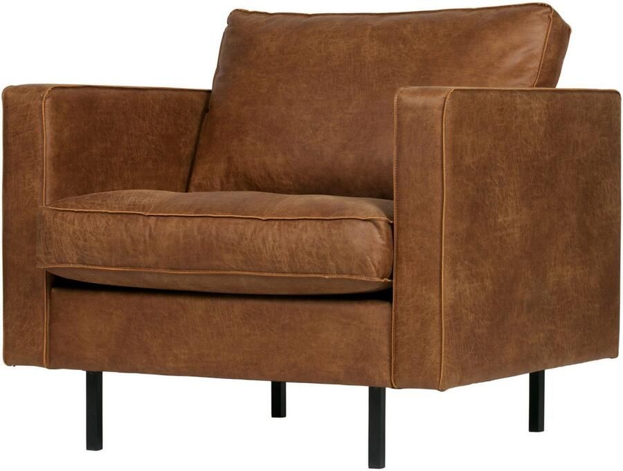 WOOOD Fauteuil Rodeo Classic vrijstaand van gerecycled leer h 83 cm x b 98 cm - Foto 2
