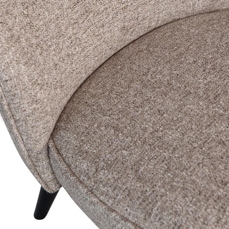 WOOOD | Sara Fauteuil Geweven Stof Naturel Melange | Zitmeubels woonkamer | Fauteuil