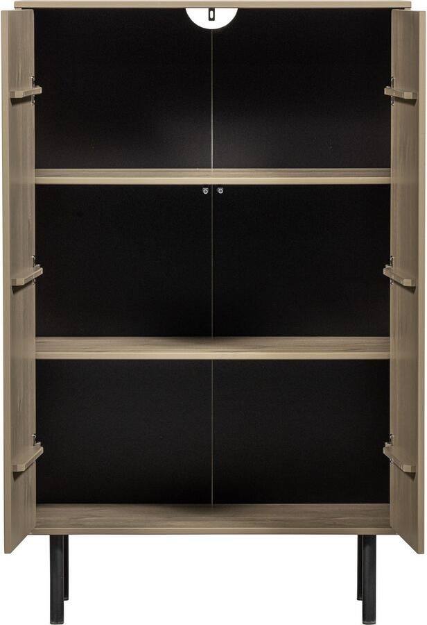 WOOOD Highboard Cadiz midi-kast Hoge kast met speels versierde deuren breedte 85 cm hoogte 135 cm