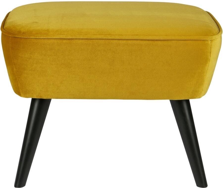 WOOOD Hocker Sara met veloursstof bekleed rechthoekige vorm h 41 cm x b 56 cm - Foto 2