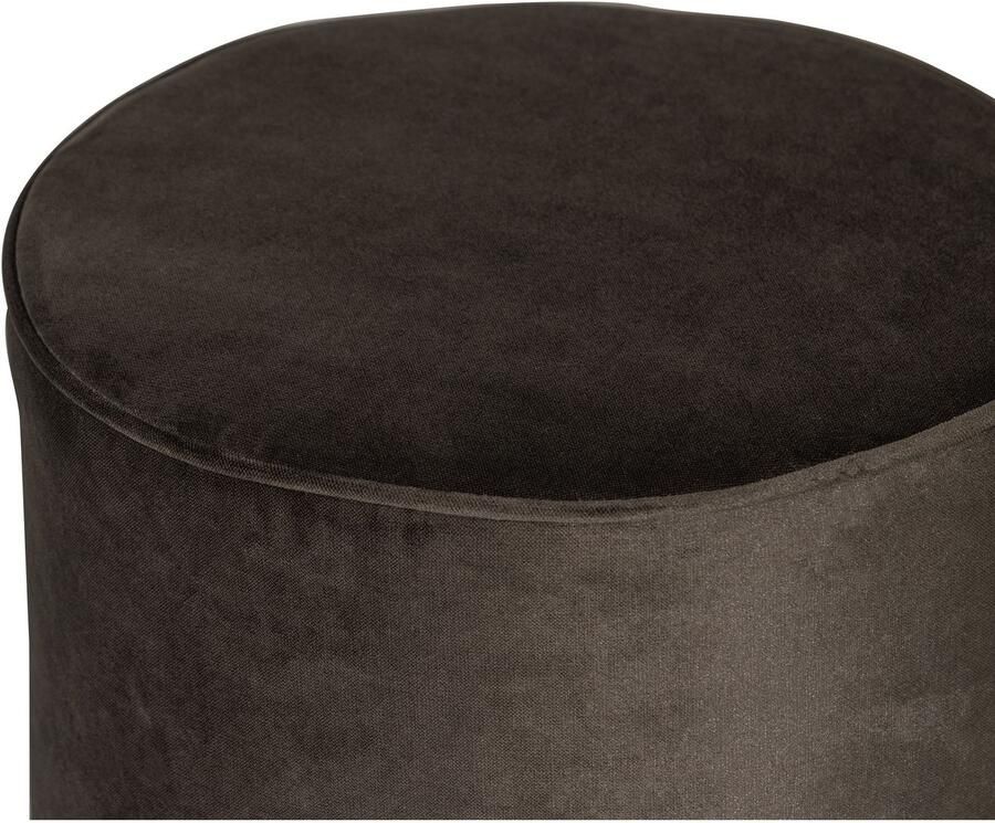 WOOOD | Sara Poef Hoog Warm Groen 46xØ46 | Woonaccessoires | Poef