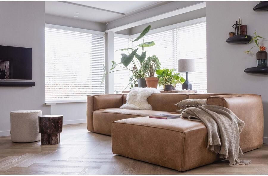 WOOOD | Bean Hoekbank Rechts Cognac | Zitmeubels woonkamer | HoekbankModulaire banken - Foto 3