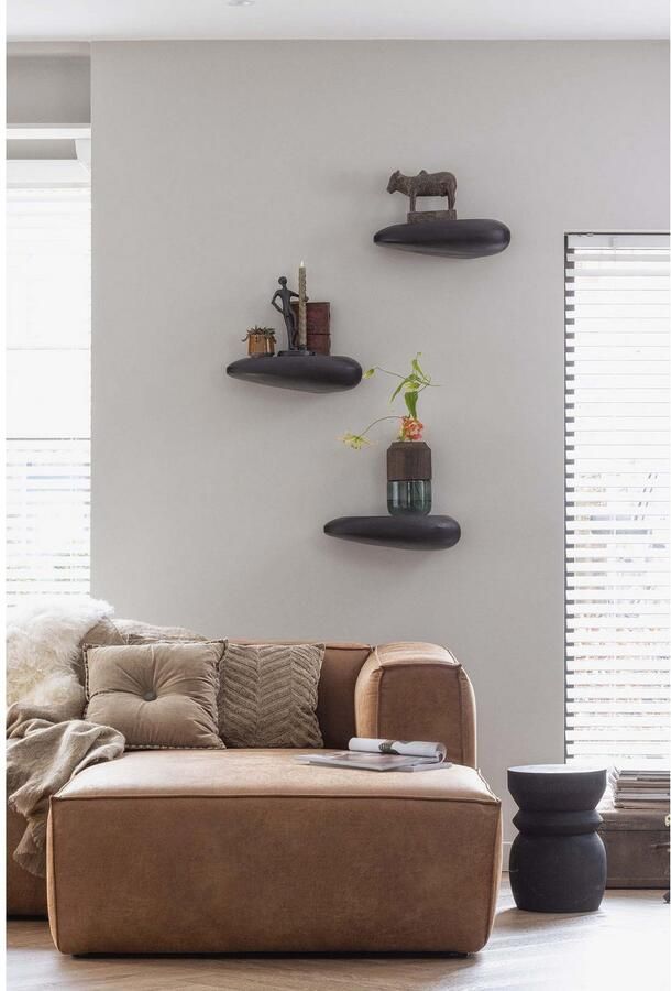 WOOOD | Bean Hoekbank Rechts Cognac | Zitmeubels woonkamer | HoekbankModulaire banken