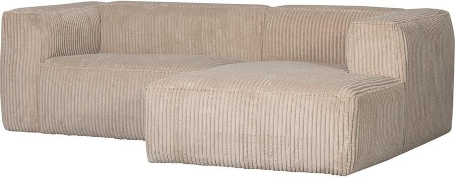 WOOOD | Bean chaise longue rechts grove ribstof travertin | Zitmeubels woonkamer | HoekbankModulaire banken - Foto 4