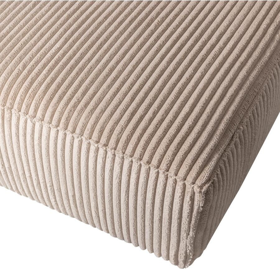WOOOD | Bean chaise longue rechts grove ribstof travertin | Zitmeubels woonkamer | HoekbankModulaire banken - Foto 3