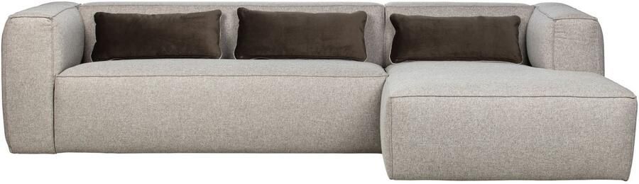 WOOOD | Bean Hoekbank Rechts Incl. Kussens Lichtgrijs Gemeleerd | Zitmeubels woonkamer | HoekbankModulaire banken - Foto 6