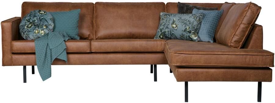 BePureHome | Rodeo Hoekbank Rechts Cognac | Zitmeubels woonkamer | Hoekbank - Foto 4
