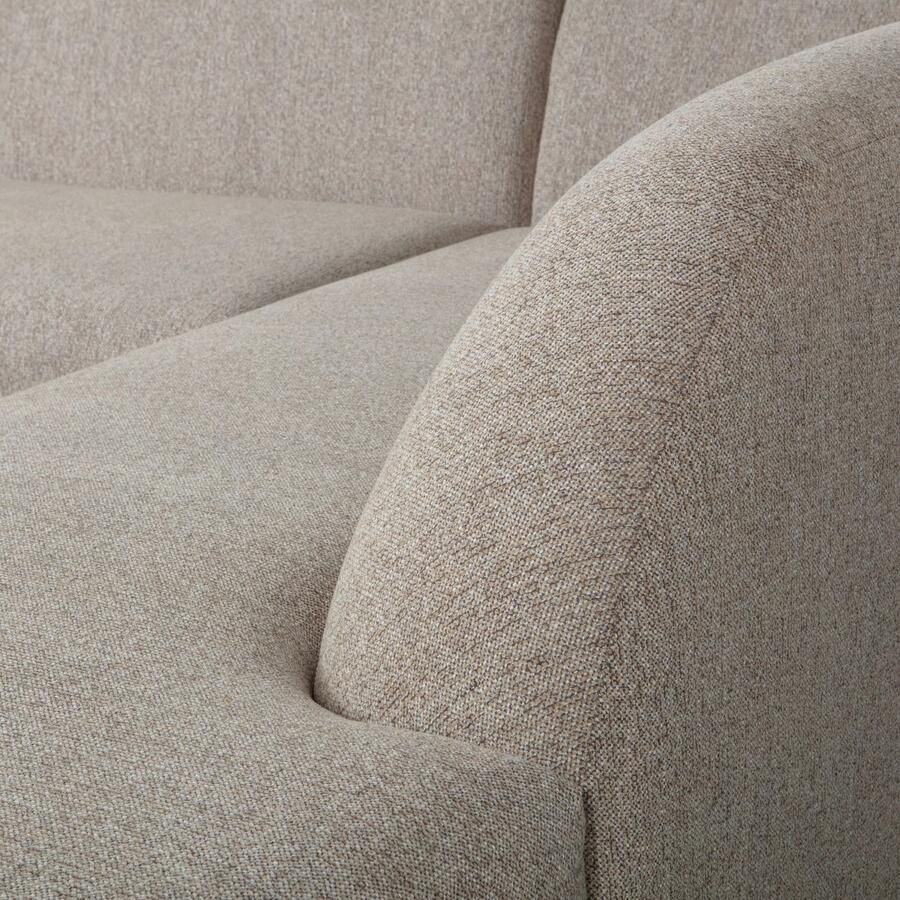 BePureHome | Sloping Hoekbank Rechts Naturel Melange | Zitmeubels woonkamer | HoekbankModulaire banken