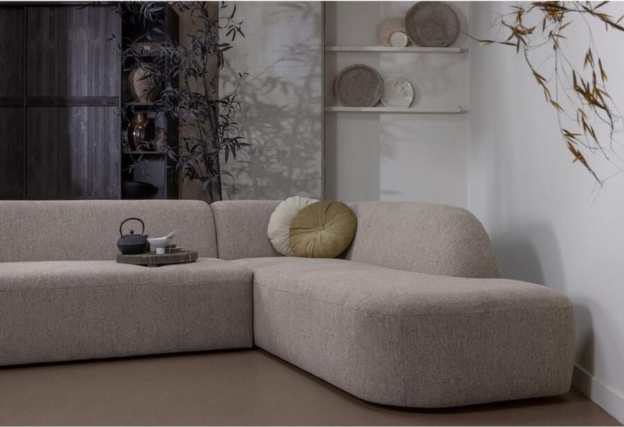 BePureHome | Sloping Hoekbank Rechts Naturel Melange | Zitmeubels woonkamer | HoekbankModulaire banken - Foto 3