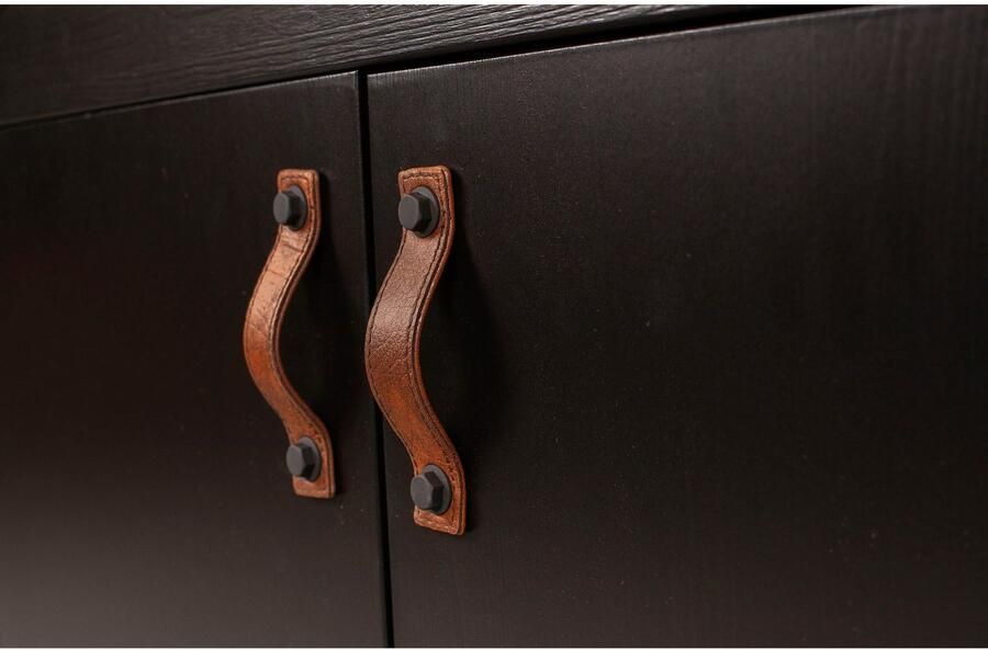 WOOOD DIAN OPBERGKAST 1 LADE + 2 DEUREN GRENEN DIEP ZWART [fsc] - Foto 5