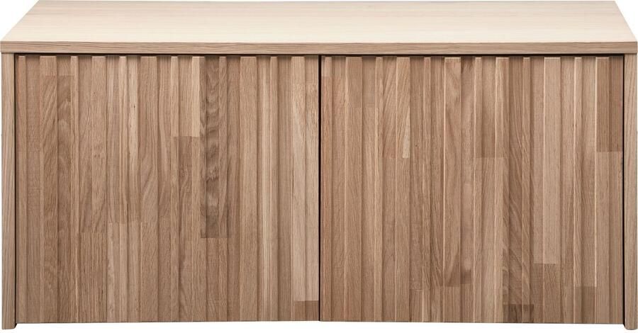 WOOOD Kistbank New Gravure bunkbank met grafische reliëfdeuren op wielen breedte 88 cm - Foto 3