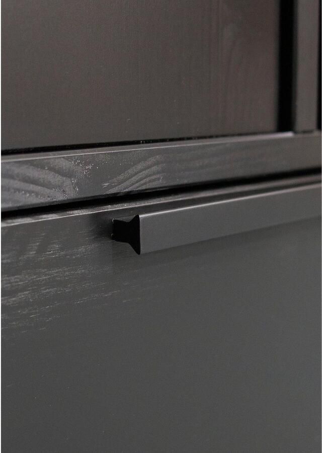 WOOOD | Adam 2-deurs Kast Grenen Zwart | Woonkamer meubels | BergkastKastWandkast - Foto 2