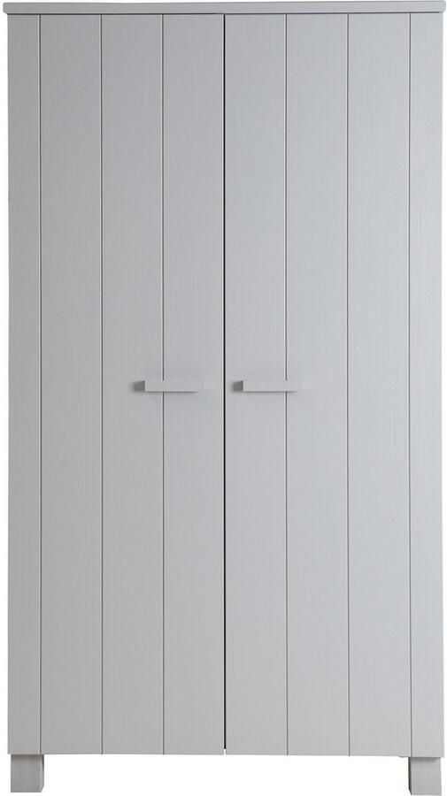 WOOOD | Dennis Kast Grenen Betongrijs Geborsteld | Slaapkamerkasten | KledingkastLinnenkast - Foto 3