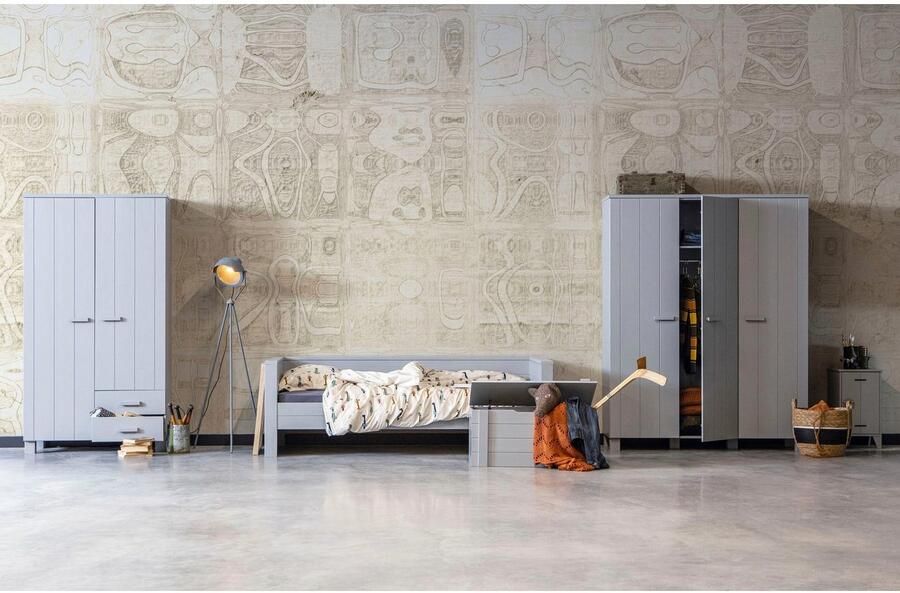 WOOOD | Dennis Speelgoedkist Betongrijs Geborsteld | Woonkamer meubels | Kast - Foto 3