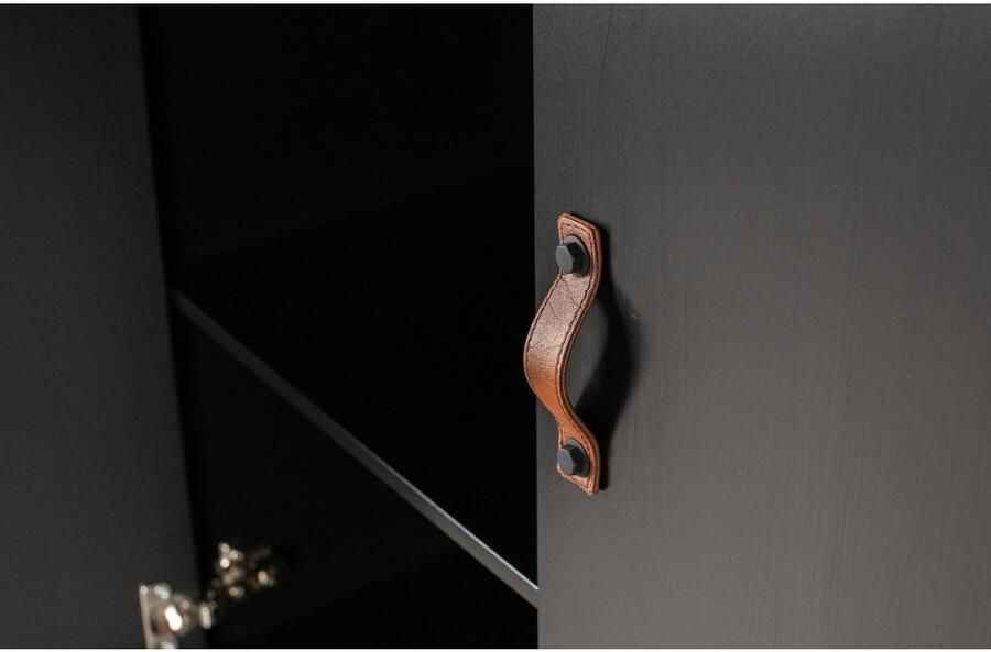 WOOOD | Dian Garderobekast Grenen Diep Zwart | Woonkamer meubels | BergkastKast - Foto 2