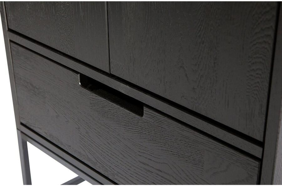 WOOOD | Silas Hoge Kast Essen Blacknight | Woonkamer meubels | BergkastKast - Foto 3