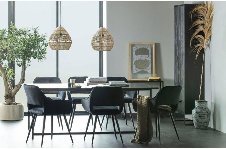 WOOOD | Silas Hoge Kast Essen Blacknight | Woonkamer meubels | BergkastKast - Foto 4