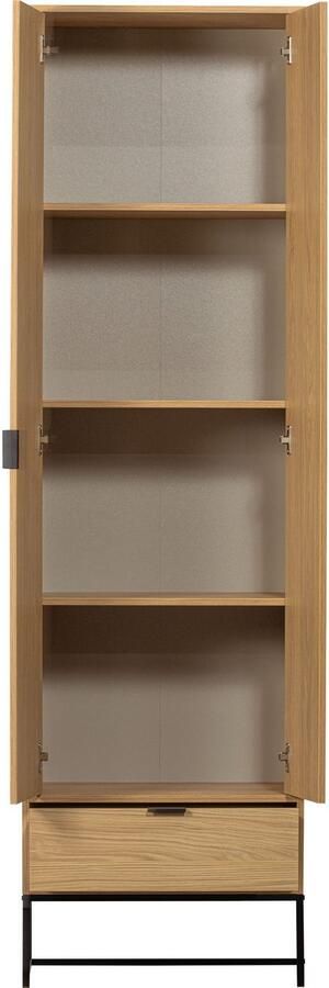 WOOOD | Silas hoge kast eiken melamine | Woonkamer meubels | BergkastKast