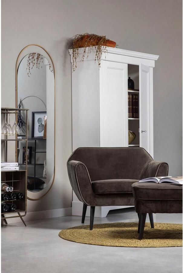 WOOOD | Isabel Brocante Kast Grenen Wit | Woonkamer meubels | BergkastKast