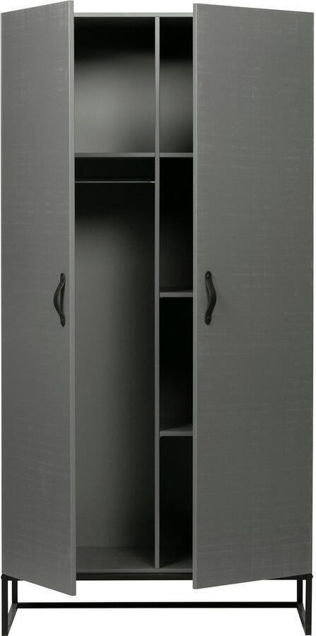 WOOOD Kledingkast MORRIS met kledingstang massief dennenhout h 195 cm x b 100 cm - Foto 4