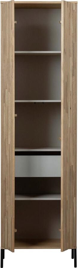 WOOOD Exclusive | Gravure New Hoge Kast + Lade Eiken Blanke Lak | Woonkamer meubels | BergkastKastWandkast - Foto 7