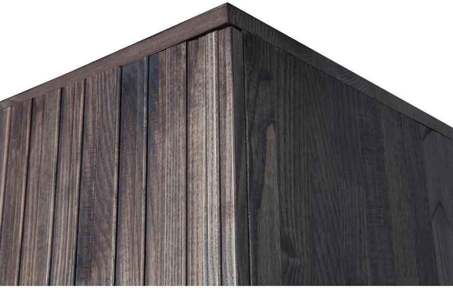 WOOOD | New gravure hoge kast met lade essen fineer espresso | Woonkamer meubels | BergkastWandkast - Foto 5