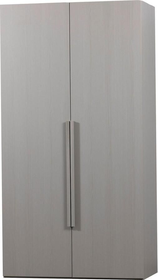 WOOOD | Rens 2 Drs Hang legkast Greep Lang Noten kiezelgrijs | Slaapkamerkasten | Linnenkast - Foto 5