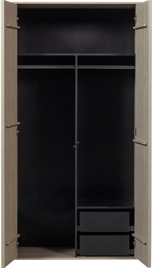 WOOOD Multifunctionele kast Daily garderobekast met push-to-open functie hoogte 200 cm breedte 50 of 100 cm - Foto 7