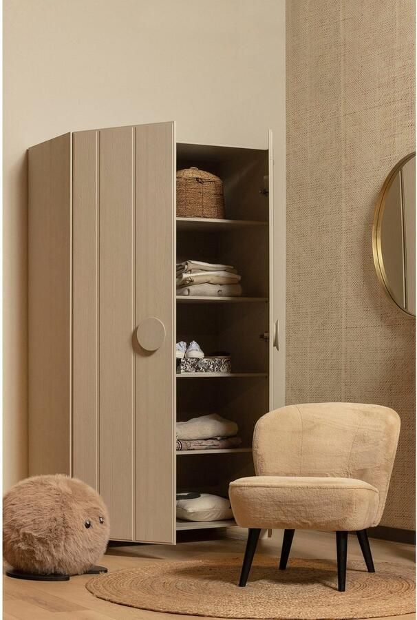 WOOOD Multifunctionele kast Noah Opbergkast Hal kast met kledingstang h 200 cm x b 110 cm - Foto 7