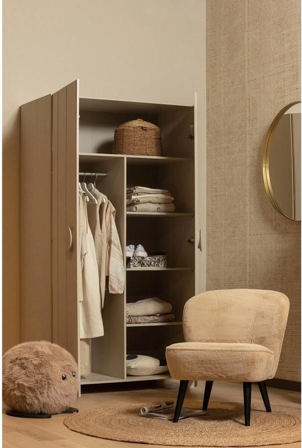 WOOOD Multifunctionele kast Noah Opbergkast Hal kast met kledingstang h 200 cm x b 110 cm - Foto 4