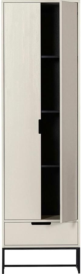 WOOOD | Silas Hoge Kast Geborsteld Grenen Dust | Woonkamer meubels | BergkastKast - Foto 6