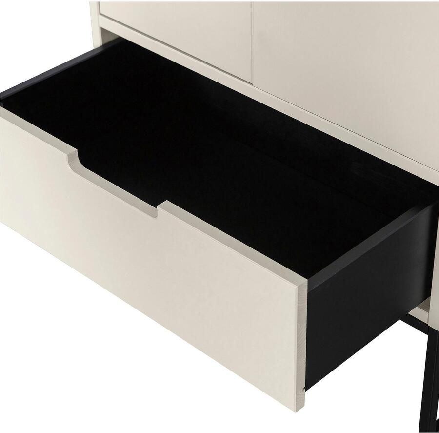 WOOOD | Silas Hoge Kast Geborsteld Grenen Dust | Woonkamer meubels | BergkastKast - Foto 2