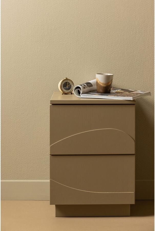 WOOOD Nachtkastje Teo 3d-effect belastbaar tot 15 kg push-to-open functie breedte 36 cm - Foto 7