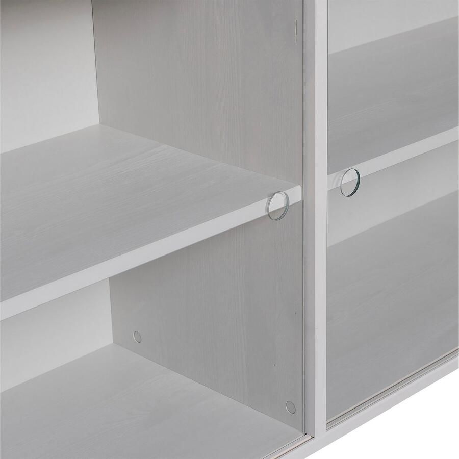 WOOOD Opzetkast Klink met doorzichtige schuifdeuren h 60 cm x b 200 cm