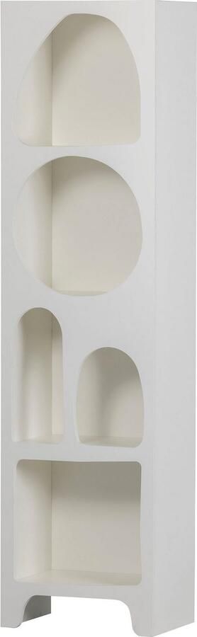 WOOOD | Caz Vakkenkast Smal Wit | Woonkamer kasten | Kast - Foto 3