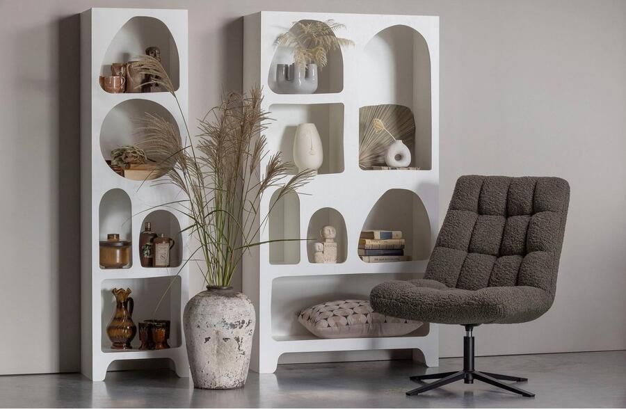 WOOOD | Caz Vakkenkast Smal Wit | Woonkamer kasten | Kast - Foto 2