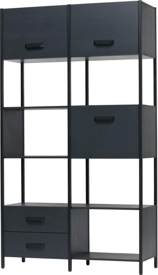 BePureHome Legacy Vakkenkast Hout Metaal Zwart 220x123x45 - Foto 8