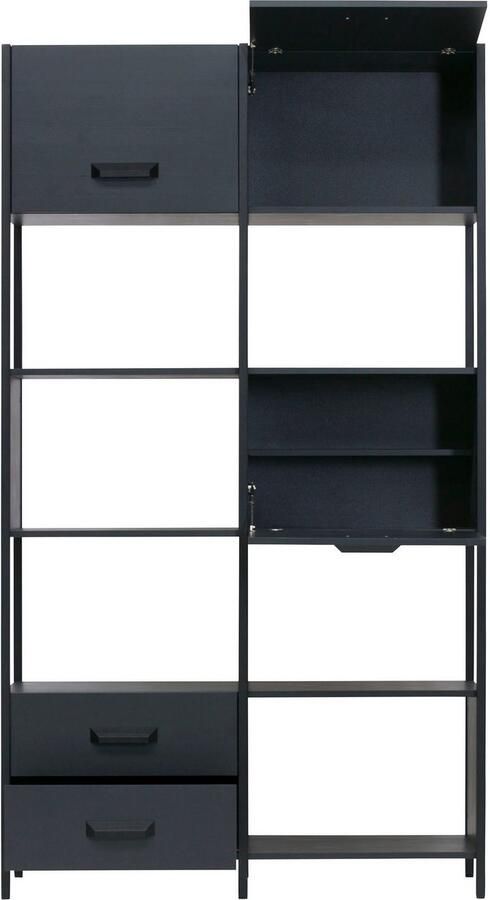 BePureHome Legacy Vakkenkast Hout Metaal Zwart 220x123x45 - Foto 7