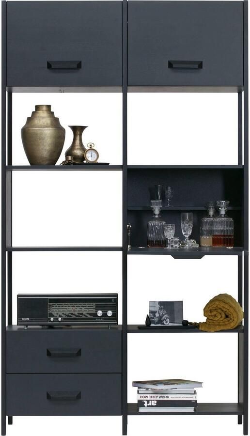 BePureHome Legacy Vakkenkast Hout Metaal Zwart 220x123x45 - Foto 6