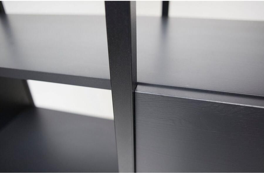 BePureHome Legacy Vakkenkast Hout Metaal Zwart 220x123x45 - Foto 4