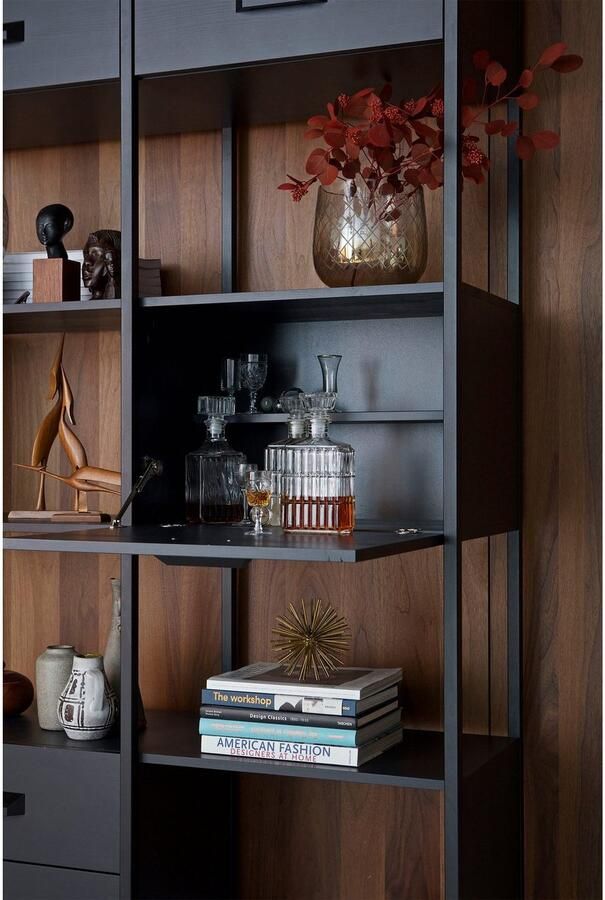 BePureHome Legacy Vakkenkast Hout Metaal Zwart 220x123x45 - Foto 2