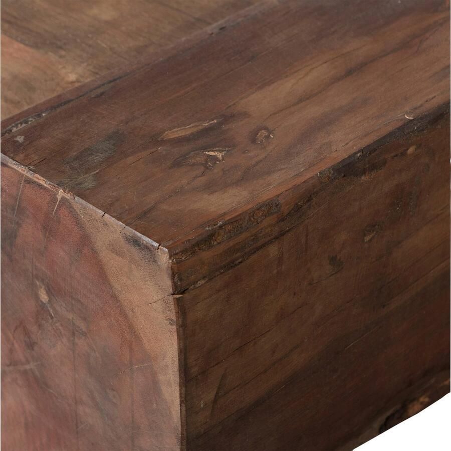 WOOOD Exclusive | Cuno Salontafel Laag Hout Donkerbruin | Woonkamertafels | Salontafel