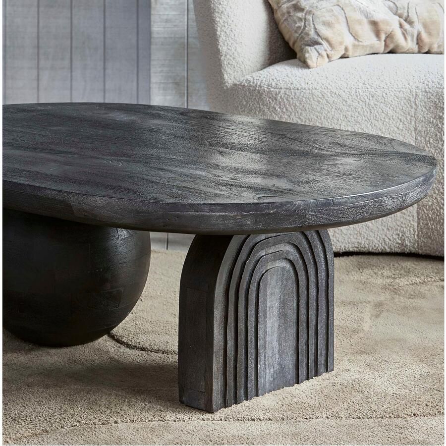 WOOOD Exclusive | Steppe Salontafel Mango Hout Zwart | Woonkamertafels | Salontafel - Foto 2