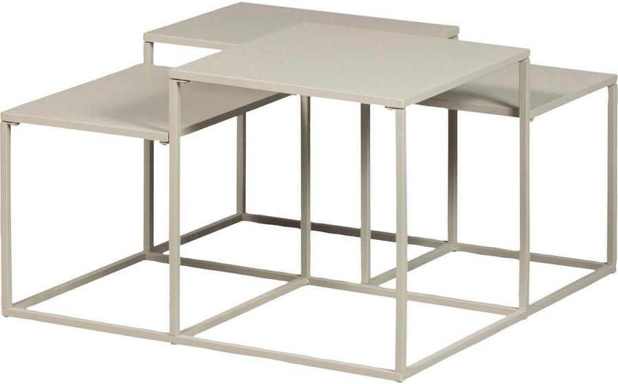 WOOOD Salontafel Mida Metaal 70cm Greige Vierkant Exclusive - Foto 6