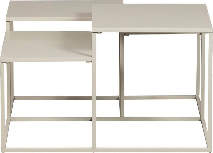 WOOOD Salontafel Mida Metaal 70cm Greige Vierkant Exclusive - Foto 4