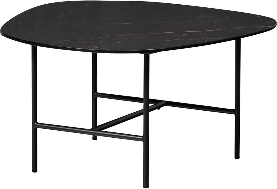 WOOOD | Vajen salontafel met zwart marmeren look blad 70x70cm | Woonkamertafels | Salontafel - Foto 2