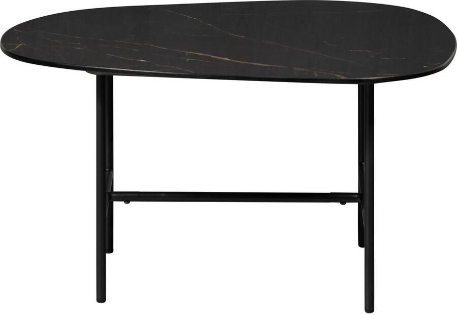 WOOOD | Vajen salontafel met zwart marmeren look blad 70x70cm | Woonkamertafels | Salontafel