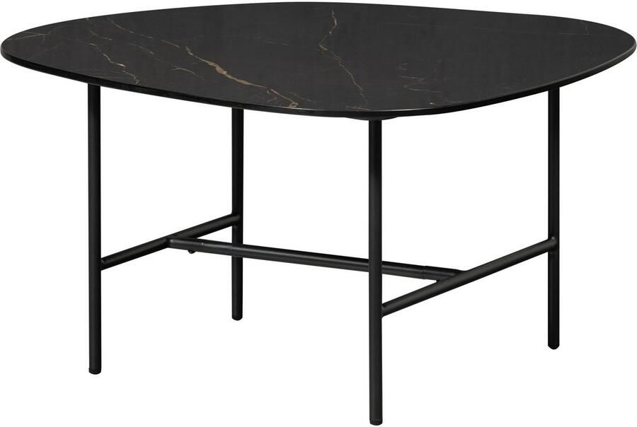 WOOOD | Vajen salontafel met zwart marmeren look blad 70x70cm | Woonkamertafels | Salontafel - Foto 3